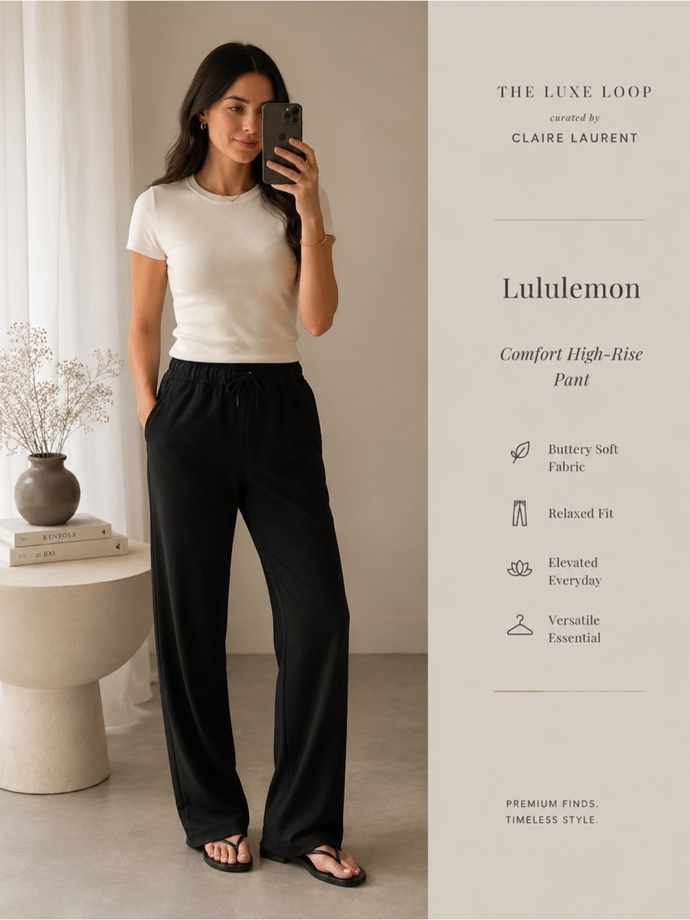 lululemon athletica straight leg Comfort Pant - Black
